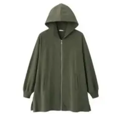 ジーユー　オーバーサイズロング丈パーカー
