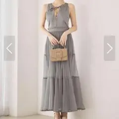 【sifeel/シフィール】シアーシフォンロングワンピース