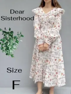 極美品希少dear sisterhood 花柄刺繍キャミワンピースチュールフリー
