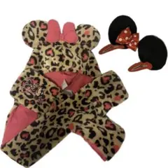 ディズニーヒョウ柄マフラーファンキャップ