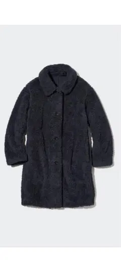 UNIQLO 防風アウターフリースステンカラーコート　ダークグレー　XL