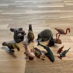 動物と魚フィギュアセット 12体(中古品)