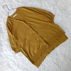 『グローバルワーク』 (F) Vネック七分袖カーディガン ゆったりサイズ 羽織り