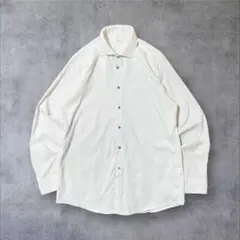 T*C様 【US輸入】アメリカ古着メンズ無地ホワイトYシャツホリゾンタルカラーX