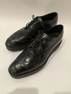【美品】PRADA ウィングチップ　5(24.5cm)カモフラージュ厚底のサムネイル