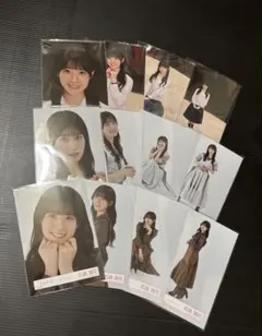 石森璃花　櫻坂46 生写真　addiction オープニング　レザー　コンプ