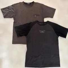 グレーと黒のTシャツセット M ボトム パンツ 紳士服