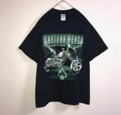 【両面プリント】海外古着Tシャツ半袖バイクウィークデイトナビーチバイカーブラック