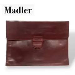 【美品】Mädler マドラー　クラッチバッグ ボルドー　オールレザー　書類入れ