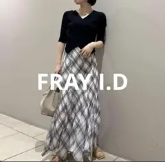 FRAY I.D フレアスカートニットコンビワンピース フレイアイディー