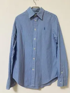 Polo Ralph Lauren 長袖シャツ 青白ストライプ サイズ2