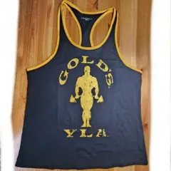 GOLD'S GYM × YOUNGLA タンクトップ ブラック イエロー