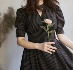 herlipto Striped Midi Dressのサムネイル