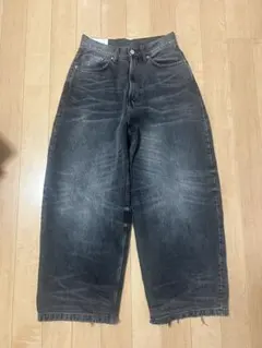 H&M SUPER BAGGY ダークグレー デニム