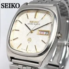 稼働 SEIKO グランドクォーツ ツイン スクエア 腕時計 ギョーシェ QZ 