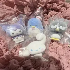 サンリオ ふわふわフロッキードール2 クロミ シナモン タキシードサム ばつ丸