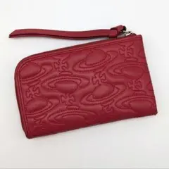 ヴィヴィアンウエストウッド キルティング L字ファスナー 長財布 レッド 赤