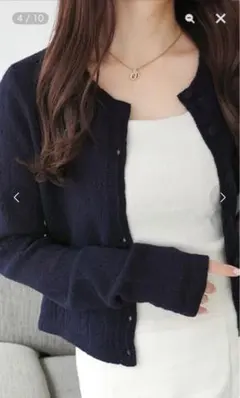 ★新品タグ付★Classical Elf・ニットカーディガン・ネイビー・S