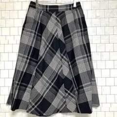 THINK SENSE チェック柄フレアスカート　シンプル　人気デザイン