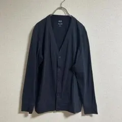 ユニクロ エアリズム UVカットカーディガン Vネック ネイビー 接触冷感 Sのサムネイル