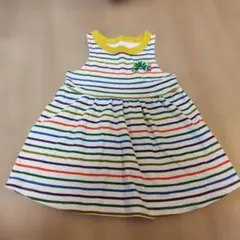 はらぺこあおむしストライプノースリーブワンピース