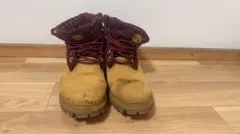 Timberland ロールトップブーツ 9W（27cm相当）イエローヌバック