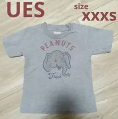 ウエス UES xxxs 子供服 ベビー Tシャツ　ぞうさん　動物