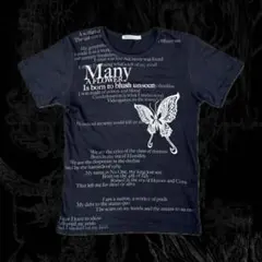 00s Tシャツ 蝶々 ロゴプリント 平成 Y2kギャル お兄系 V系のサムネイル