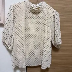 Hudson honey ドット柄 パフスリーブブラウス 新品未使用