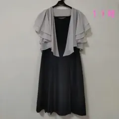 ドレス 二点セット 黒ドット １１号