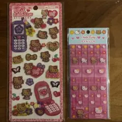 日焼けキティ　平成ハッピーフォン　タイルシール　サンリオ