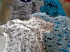 恐竜　サメ　Tシャツ４枚セット