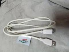 USB A to Bケーブル ホワイト