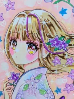 萩岩睦美 再現画 碧穂 枯葉色のおようふく 原画 - メルカリ