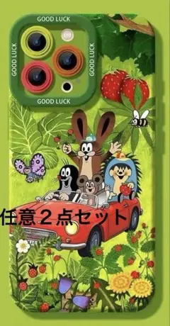 カラフル動物デザインiPhone16、Pro、ProMax、15用携帯ケース