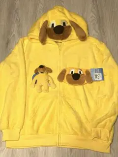 ヒューマンフォールフラット バディ 黄色い犬 ぬいぐるみ アイマスク パーカー