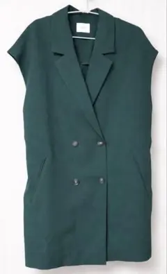 【美品】LOWRYS FARM ダークグリーン ジレ ベスト Fサイズ 秋・冬