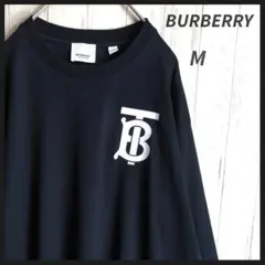 ​【極美品】バーバリー TBロゴ ロンT ロングTシャツ ブラック M相当のサムネイル
