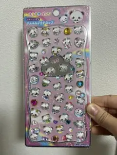 ジュエルプチドロップシール　ストーン付きもちもちぱんだ