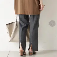 C.TYPY スリットデニム パンツ チャコールグレー M 切りっぱなし