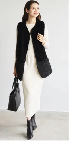 最終お値下げ★LOUNIE フェイクファージレ