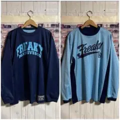 希少00s Y2K FREAKYリバーシブルジャージメッシュ長袖TシャツロンTのサムネイル