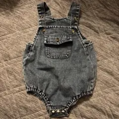 ベビー服　SHEIN デニムオーバーオールロンパース 9-12M
