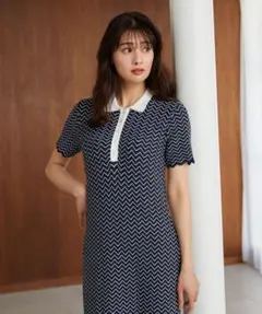 ノベルティ付 Her lip to Scalloped Polo Dress