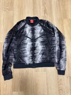 00s Nike ナイロンブルゾン 総柄 ジャケット Y2K ブラック ホワイト