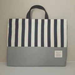 レッスンバッグ ストライプ ハンドメイド