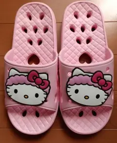 【韓国限定】DAISO ハローキティ ピンク スリッパ 約26cm