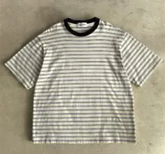 Gymphlex ボーダー クルーネック半袖プルオーバー Tシャツ Sのサムネイル
