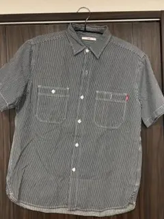 EDWIN ストライプ 半袖シャツ Lサイズ