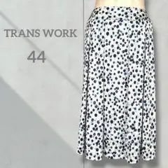 【レディース】ドット柄 スカート ロング丈 フレアスカート ミモレ丈 総柄